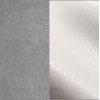 Серый микровелюр/Белая экокожа